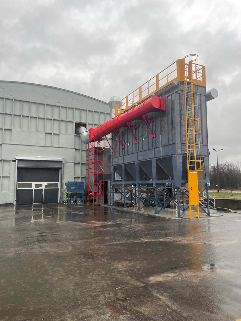 Atex dust extraction of polymer / plastic dust off hammer mill process, project photo 2