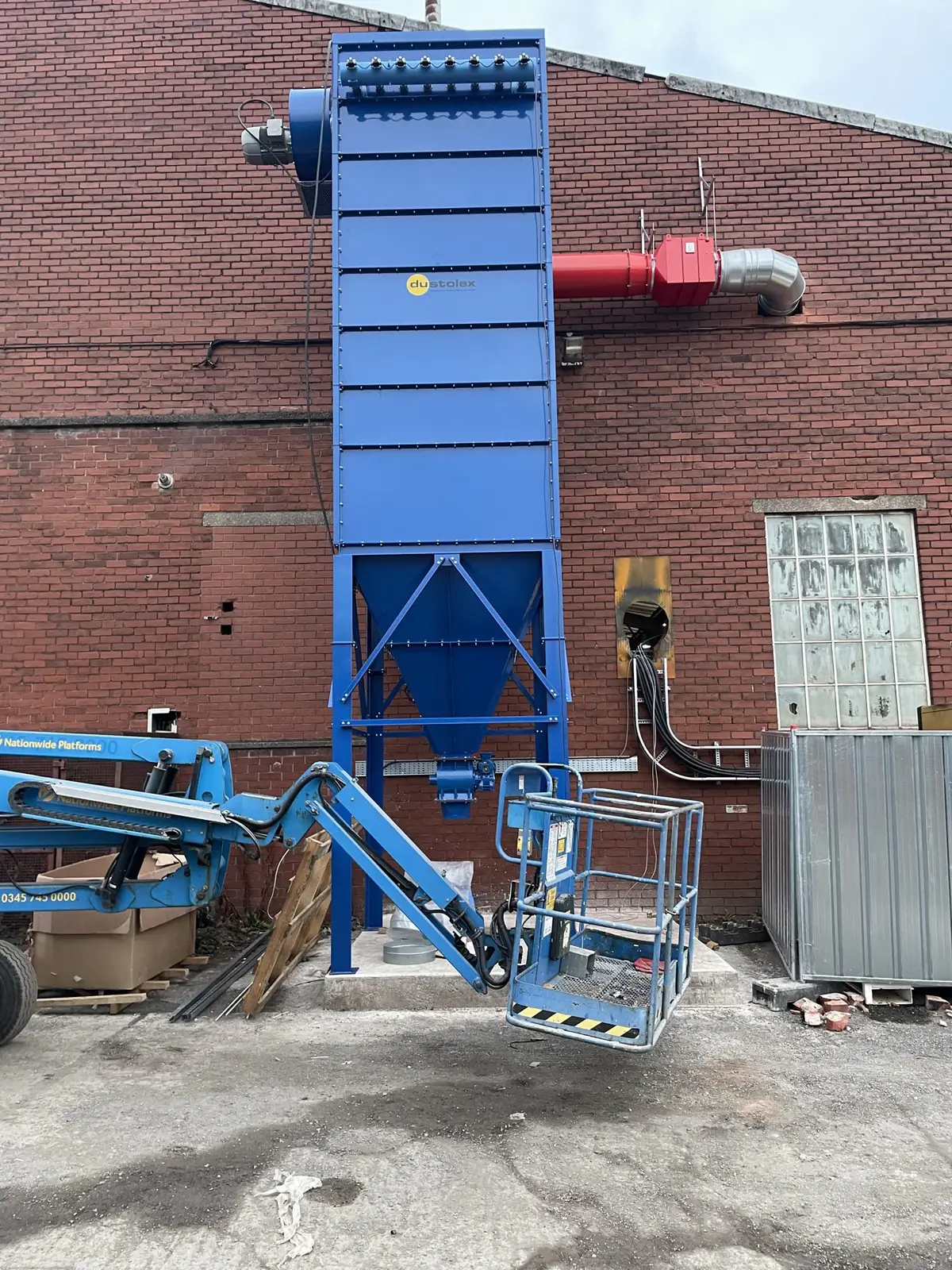 Atex plastic and rubber shredding dust extraction for recycling industry, project photo 2