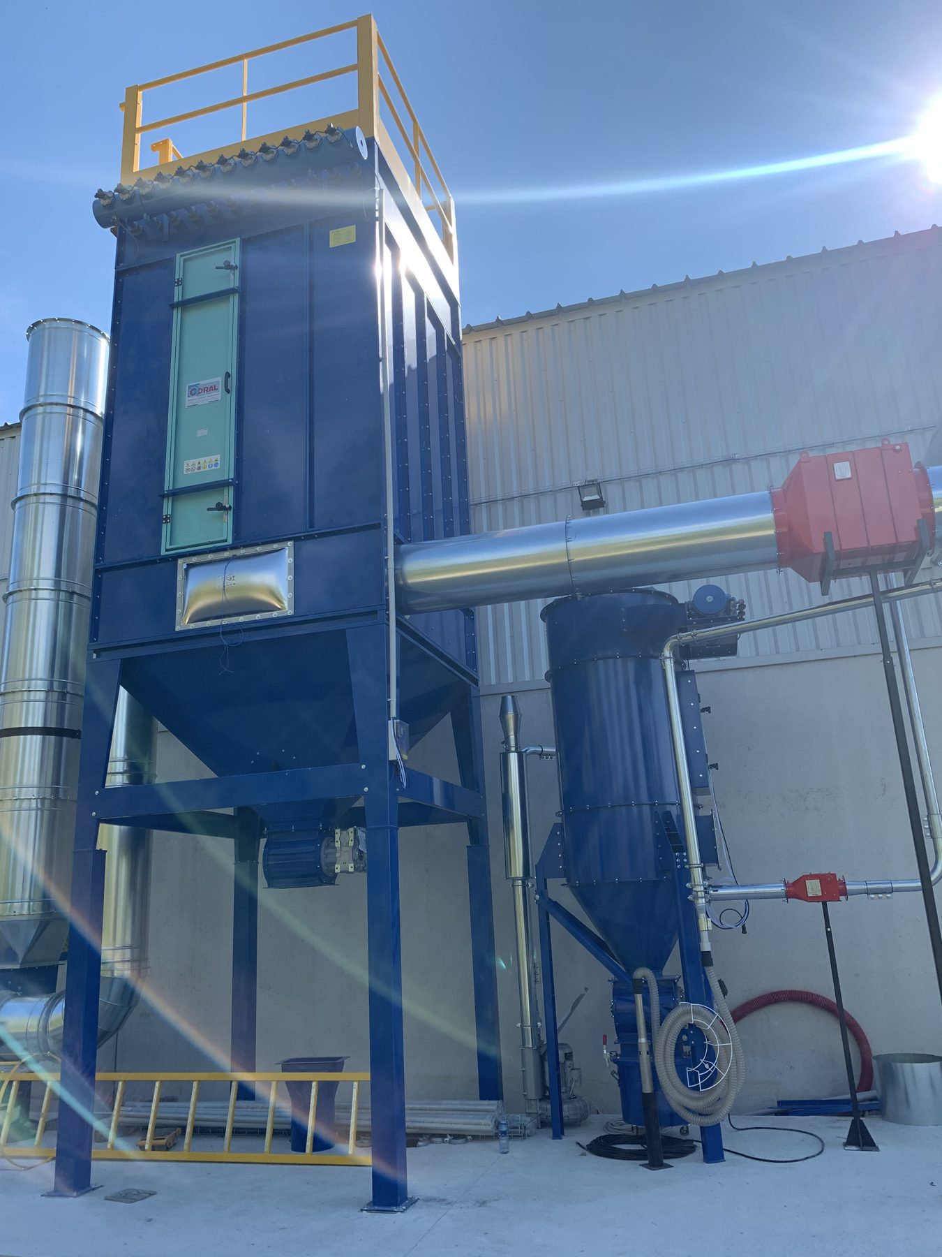 ATEX system for wooden formwork for a cement works and a vacuum cleaner system for cleaning, project photo 2
