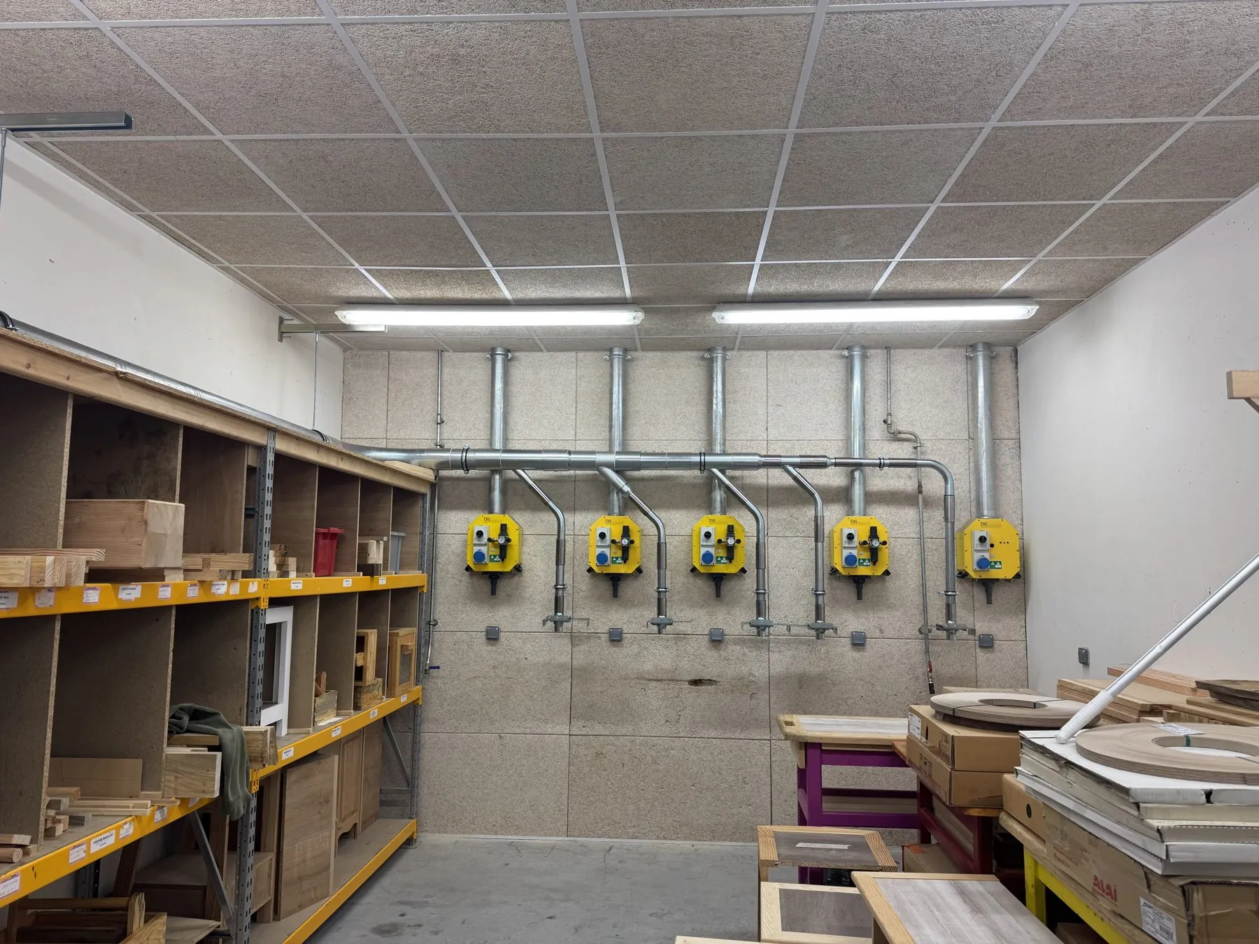 ATEX wood extraction system for municipal technical centre, project photo 2