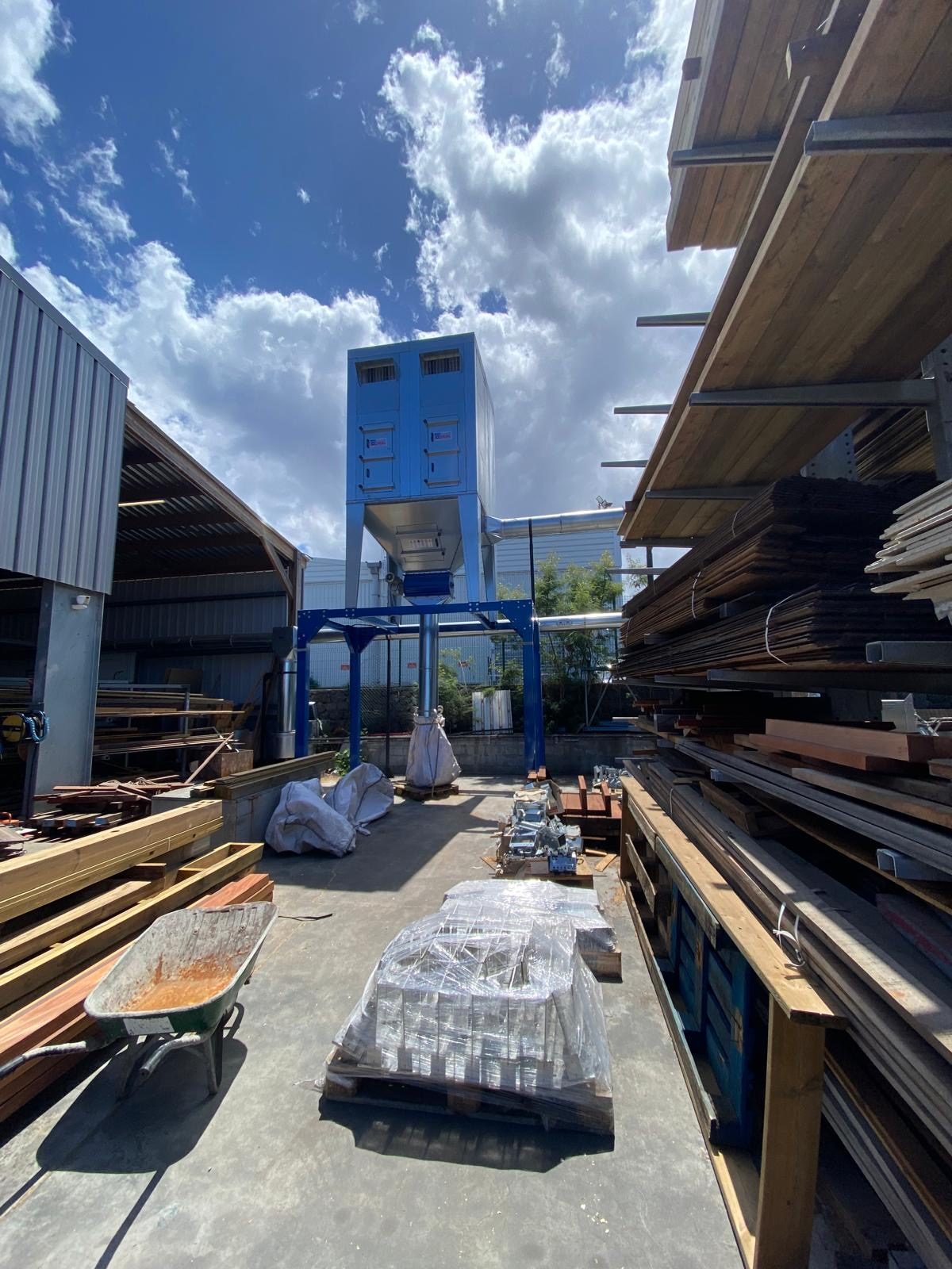 ATEX wood extraction for a manufacturer of wooden chalets, project photo 2