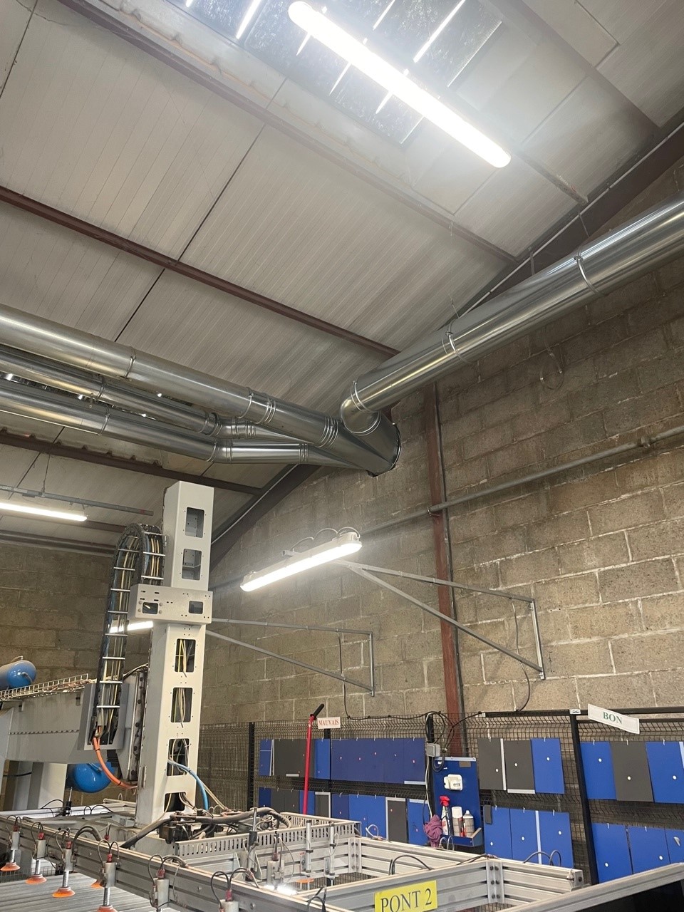 Wood dust extraction installation, project photo 2