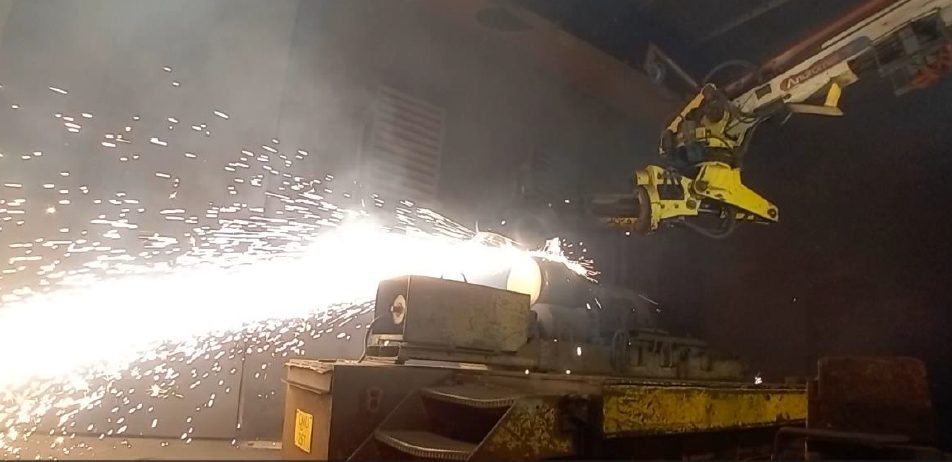 ATEX steel grinding robotic booths, project photo 2