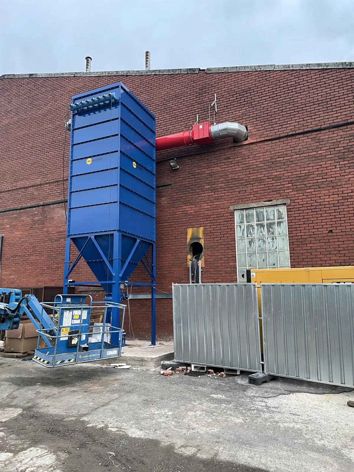 Atex plastic and rubber shredding dust extraction for recycling industry, project photo 3