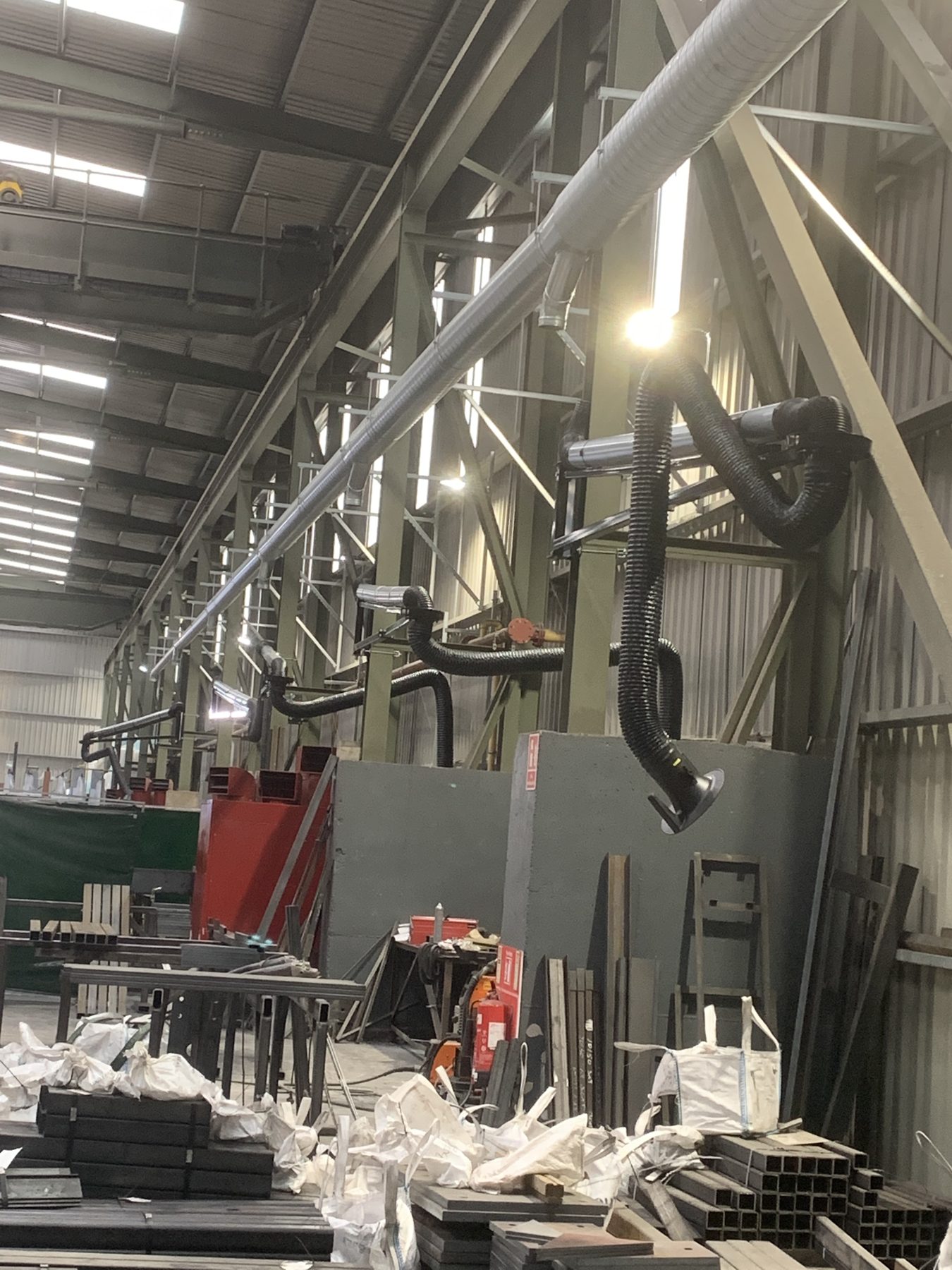 Centralised welding and grinding extraction system, project photo 3