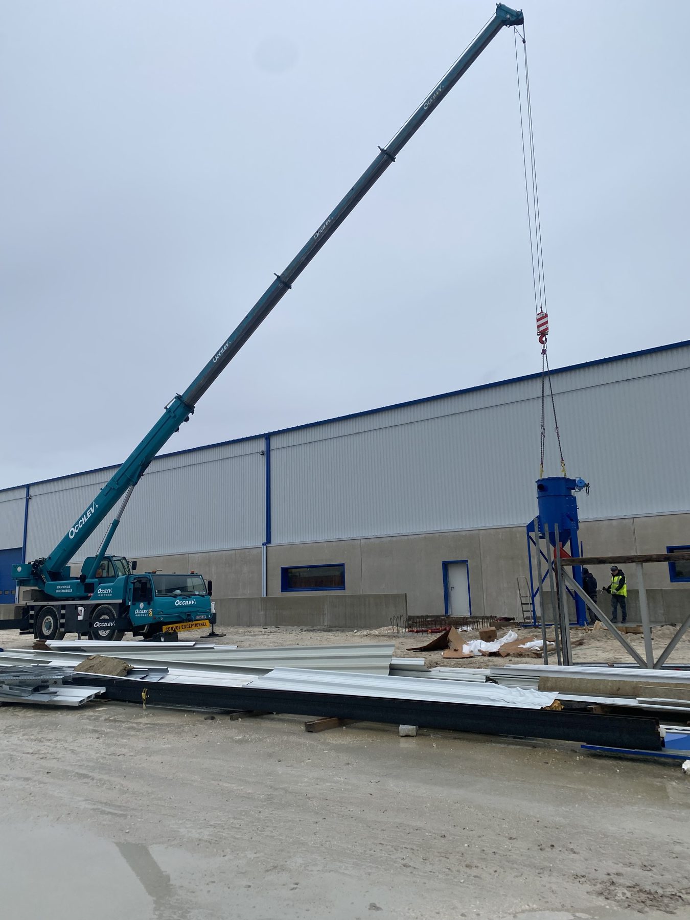 High vacuum system for wire-drawing dust in a cement factory, project photo 3