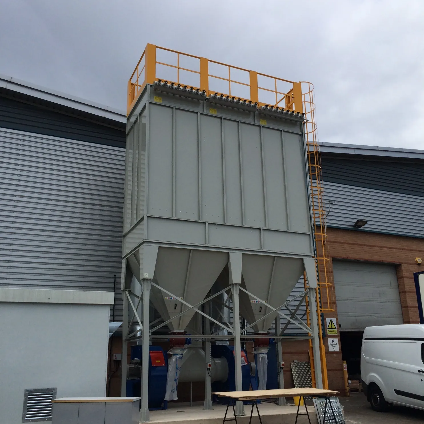 ATEX dust extraction system for plastic dust on glasses frames, project photo 1