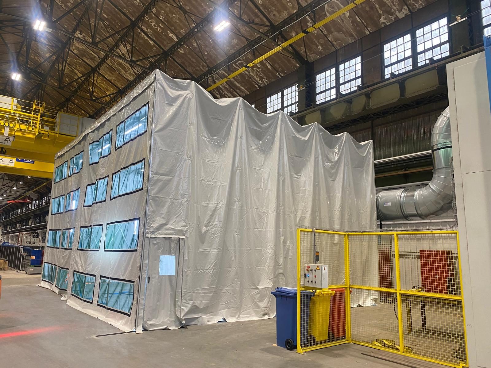 2 Retractable grinding tunnels for steel components in the nuclear sector, project photo 4