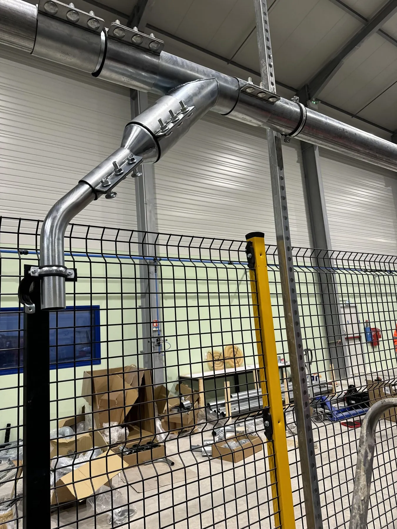 High vacuum system for wire-drawing dust in a cement factory, project photo 4