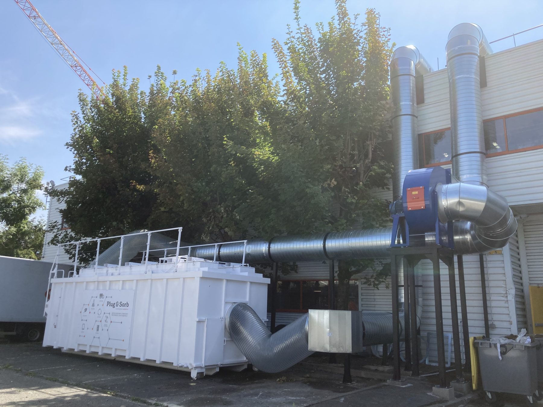 VOC absorption system for a general extraction of an industrial laundry, project photo 4