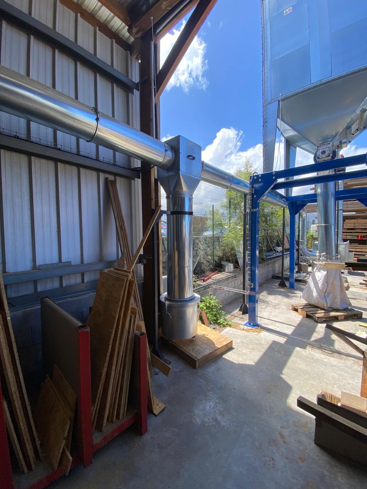 ATEX wood extraction for a manufacturer of wooden chalets, project photo 4