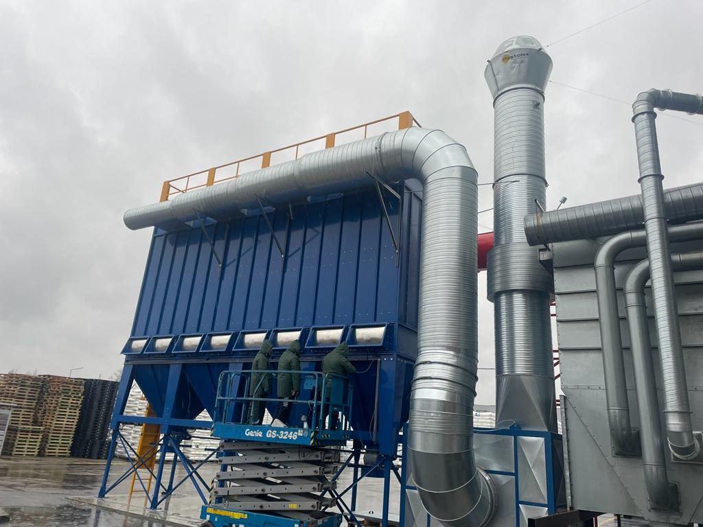 Atex dust extraction of polymer / plastic dust off hammer mill process, project photo 5
