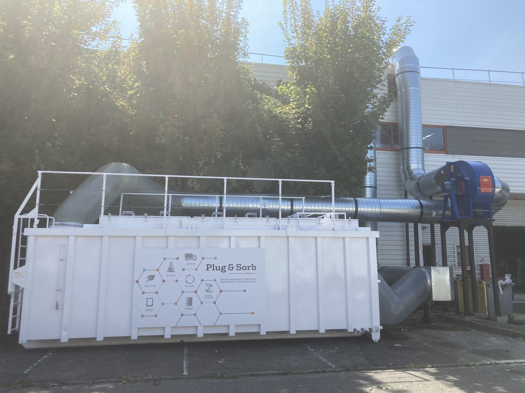 VOC absorption system for a general extraction of an industrial laundry, project photo 5