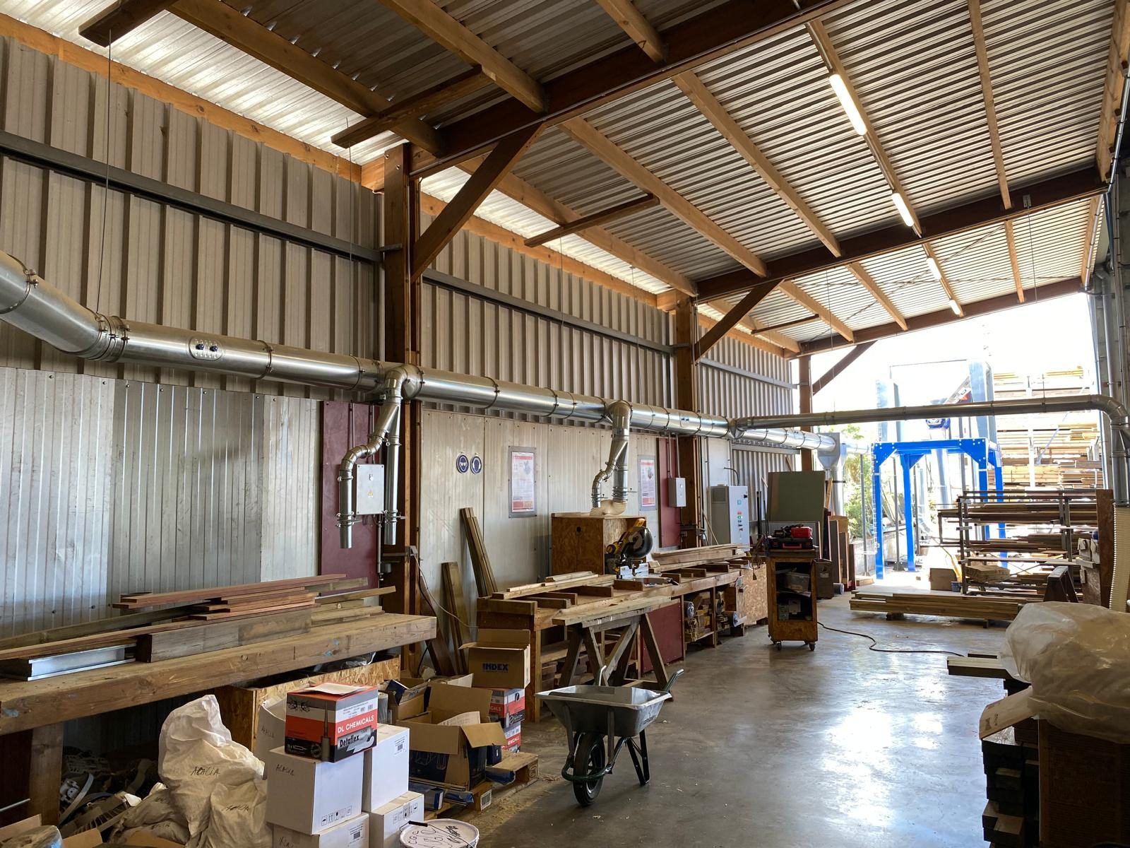 ATEX wood extraction for a manufacturer of wooden chalets, project photo 5