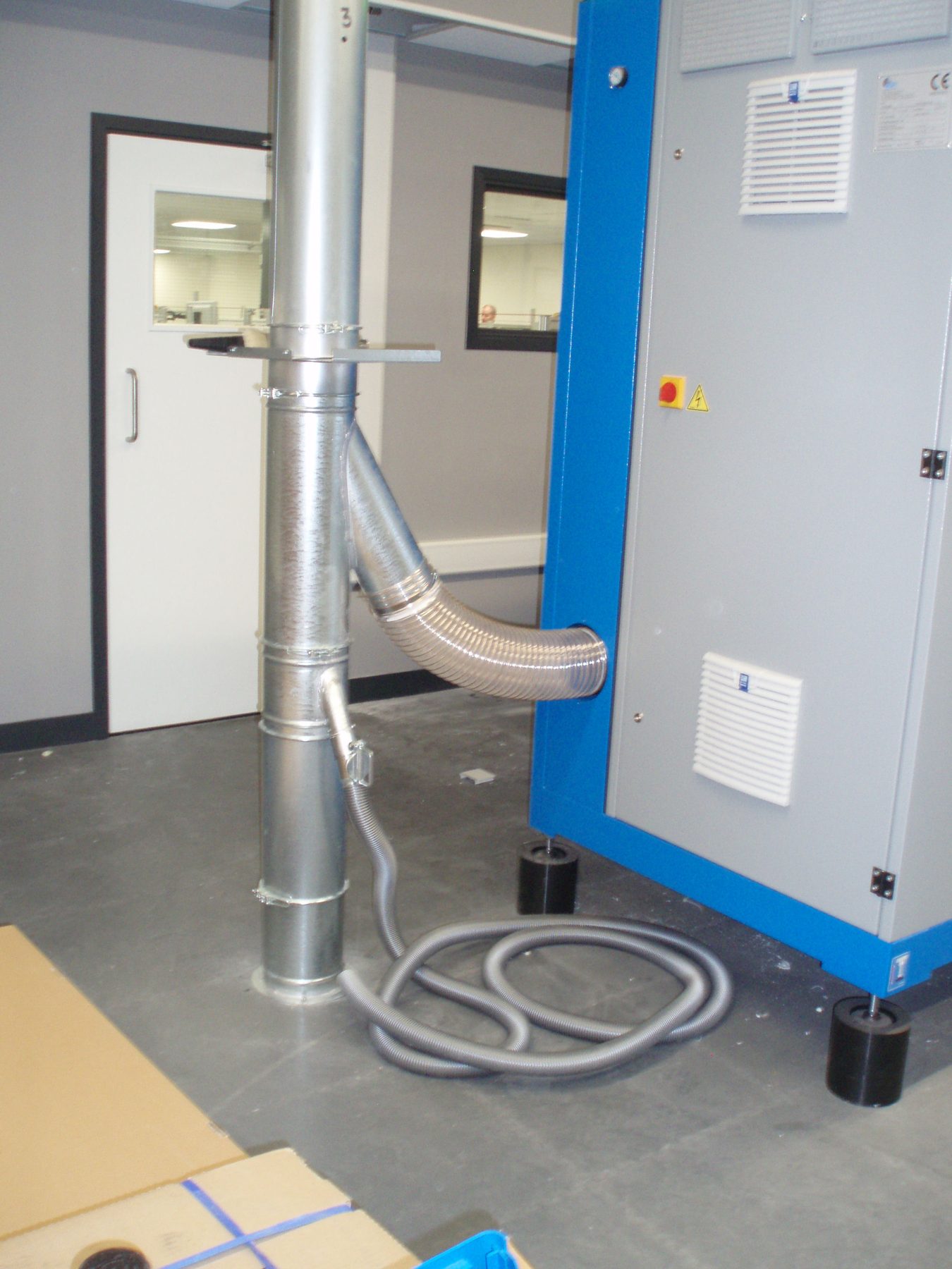 ATEX dust extraction system for plastic dust on glasses frames, project photo 6