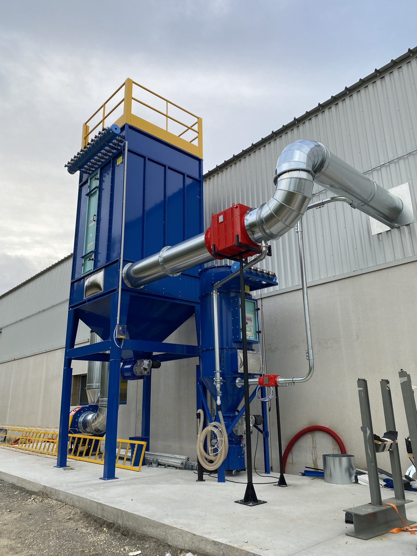 ATEX system for wooden formwork for a cement works and a vacuum cleaner system for cleaning, project photo 6