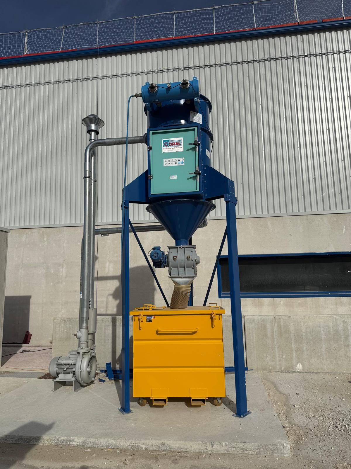 High vacuum system for wire-drawing dust in a cement factory, project photo 6
