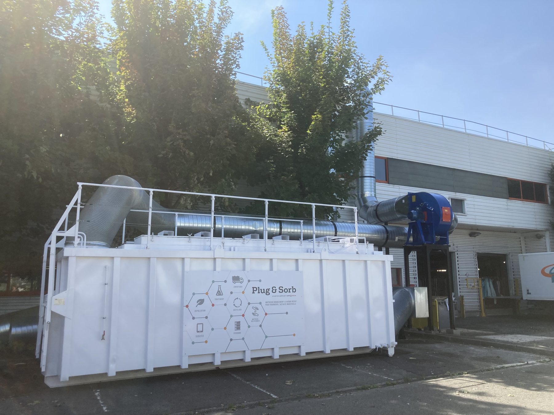 VOC absorption system for a general extraction of an industrial laundry, project photo 6