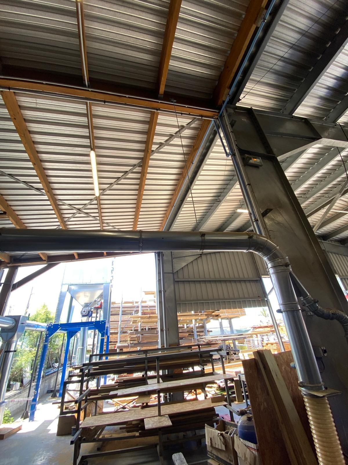 ATEX wood extraction for a manufacturer of wooden chalets, project photo 6