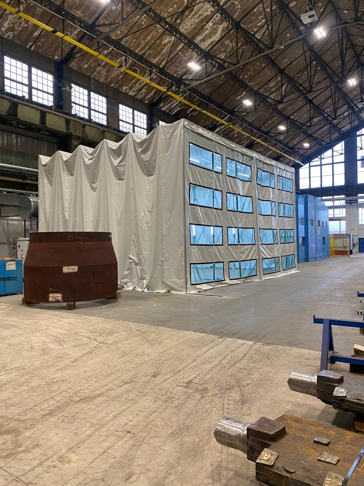 2 Retractable grinding tunnels for steel components in the nuclear sector, project photo 7