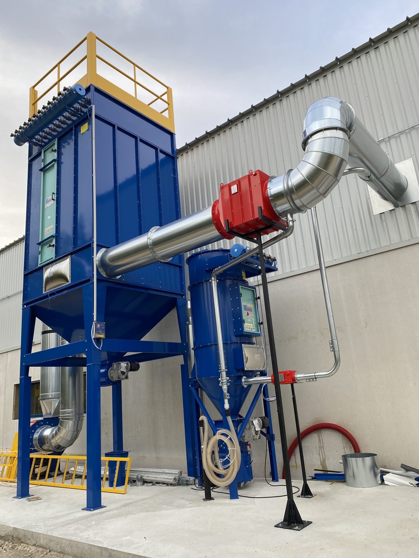 ATEX system for wooden formwork for a cement works and a vacuum cleaner system for cleaning, project photo 7
