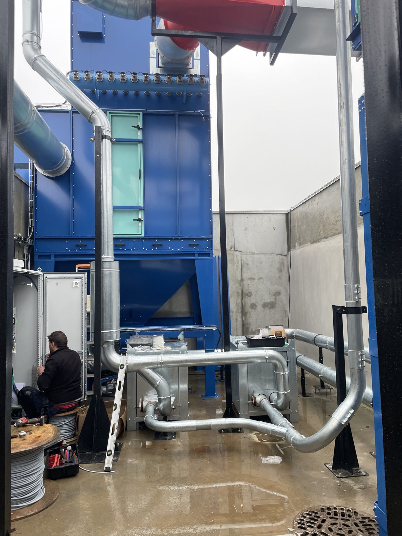 ATEX wood extraction system for municipal technical centre, project photo 7