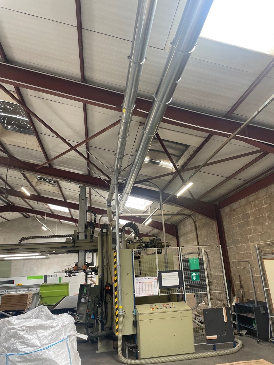Wood dust extraction installation, project photo 7