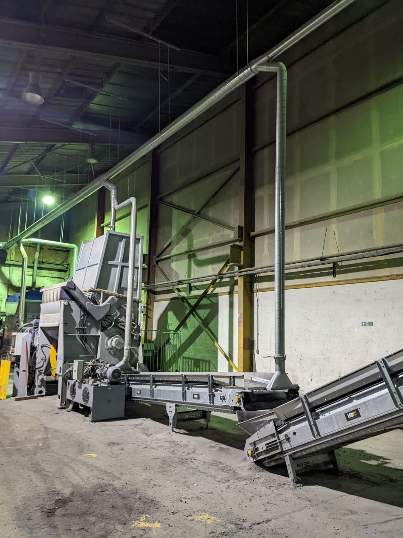 Atex plastic and rubber shredding dust extraction for recycling industry, project photo 8