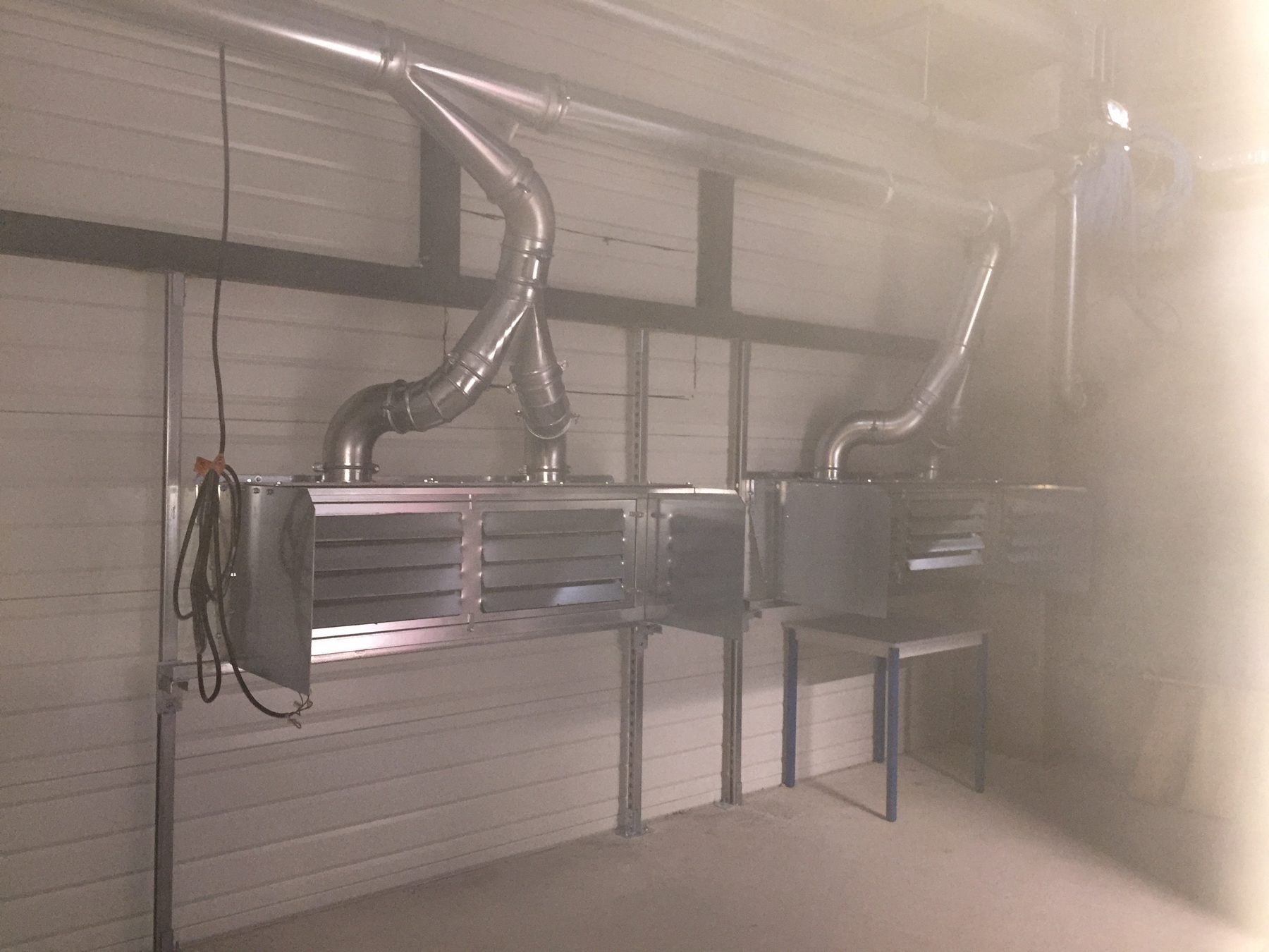 Centralised extraction system of rubber extrusion fumes and mixing dust, project photo 8
