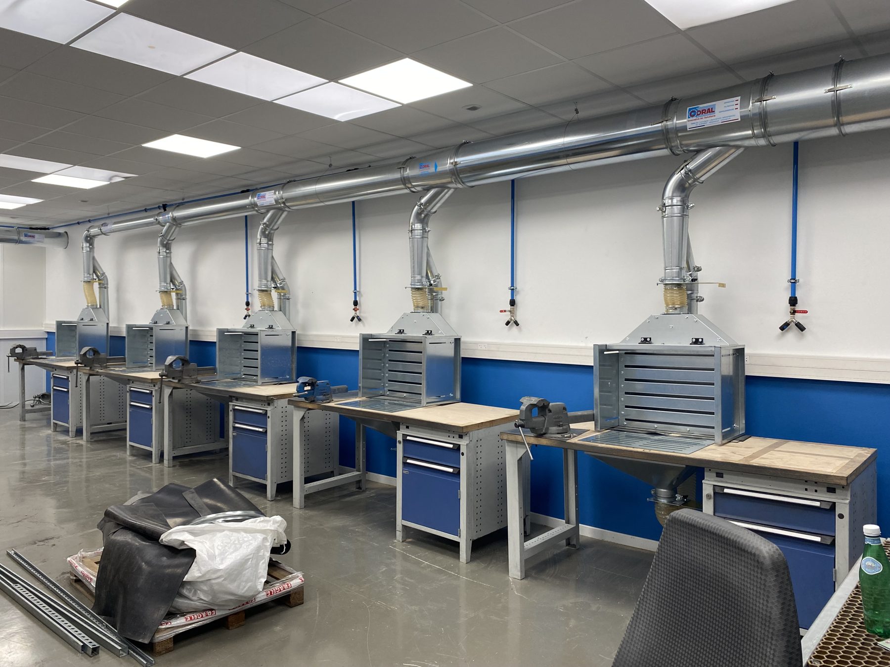 3 installations Oil mist system for machining Atex dust system for grinding Compensation by AHU, project photo 8