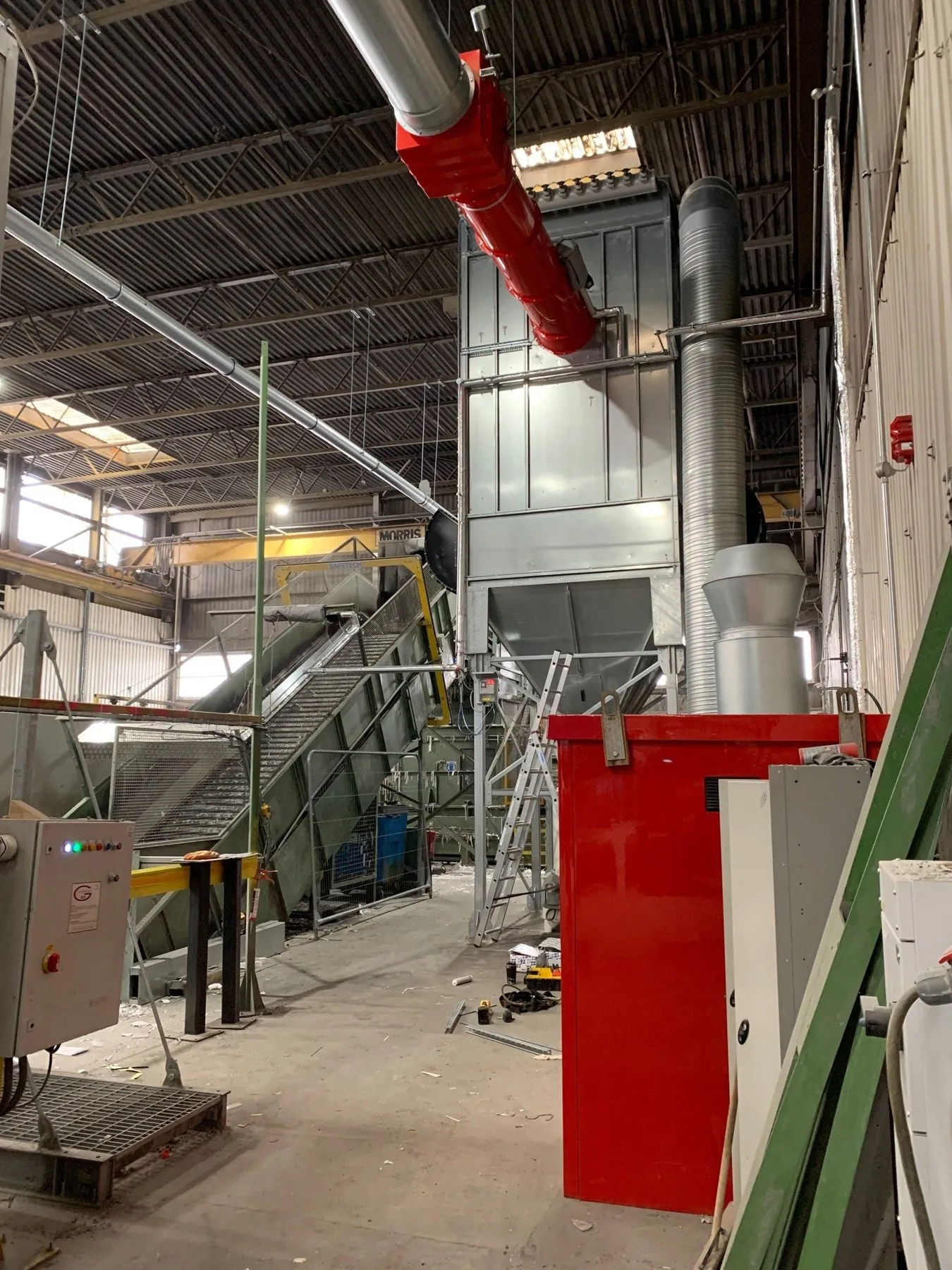 Atex shredding dust extraction for recycling industry, project photo 9