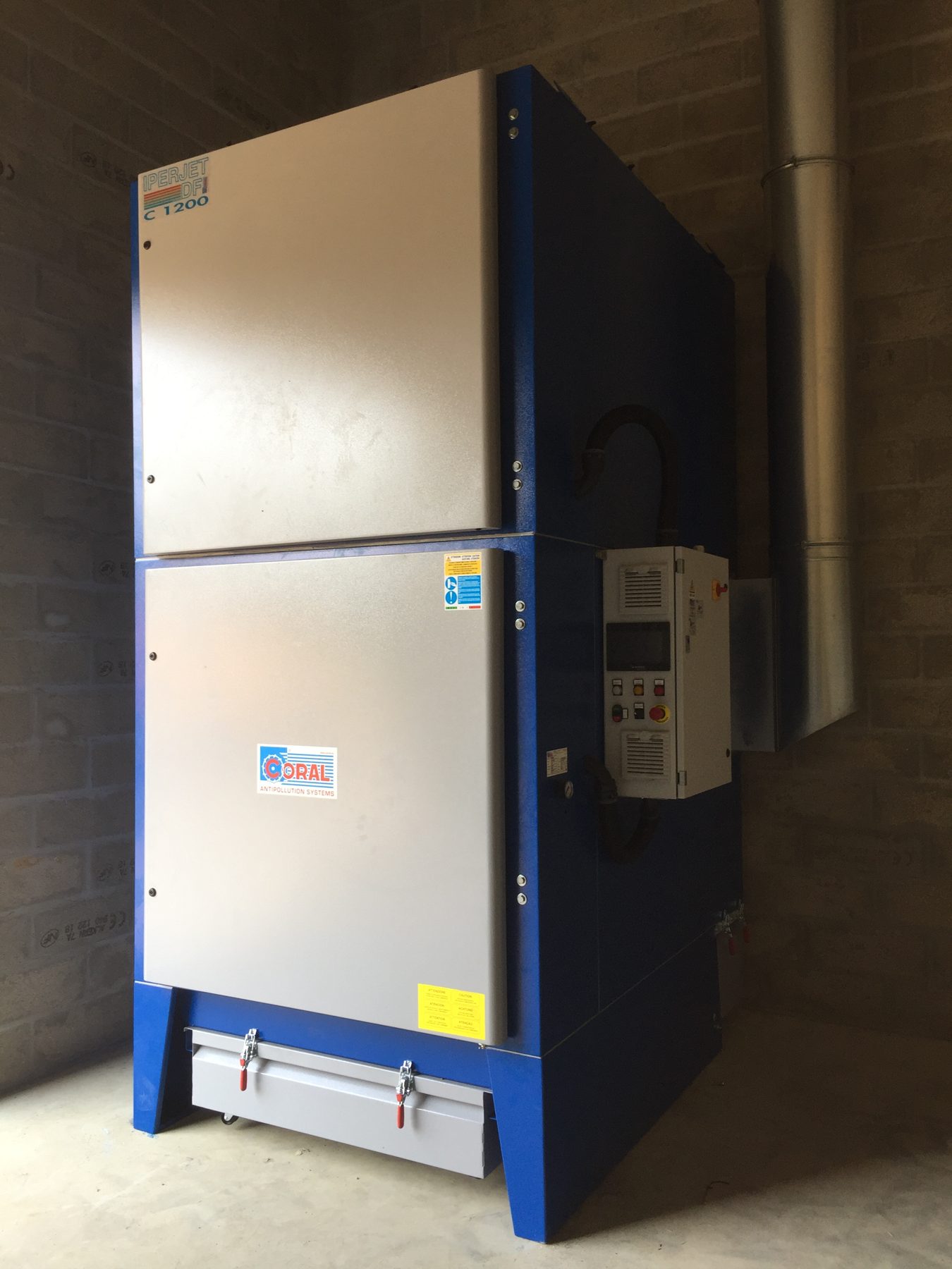 Centralised extraction system of rubber extrusion fumes and mixing dust, project photo 10