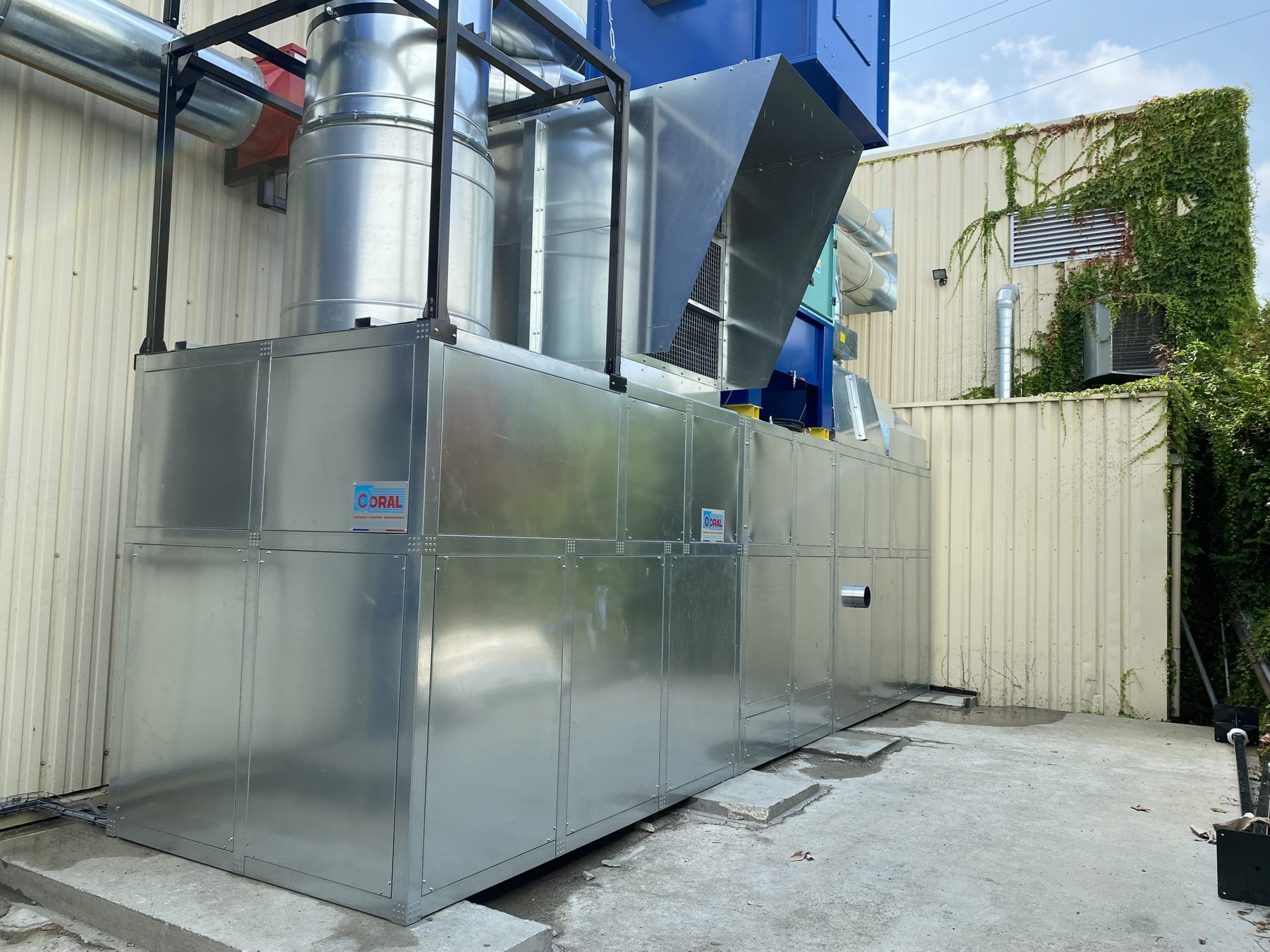 3 installations Oil mist system for machining Atex dust system for grinding Compensation by AHU, project photo 11