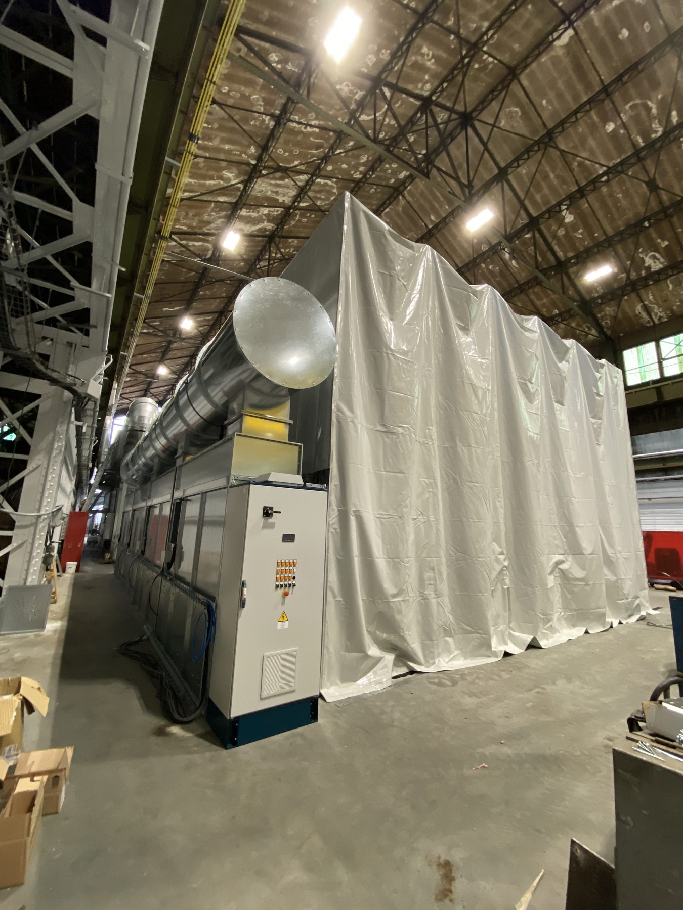 2 Retractable grinding tunnels for steel components in the nuclear sector, project photo 13
