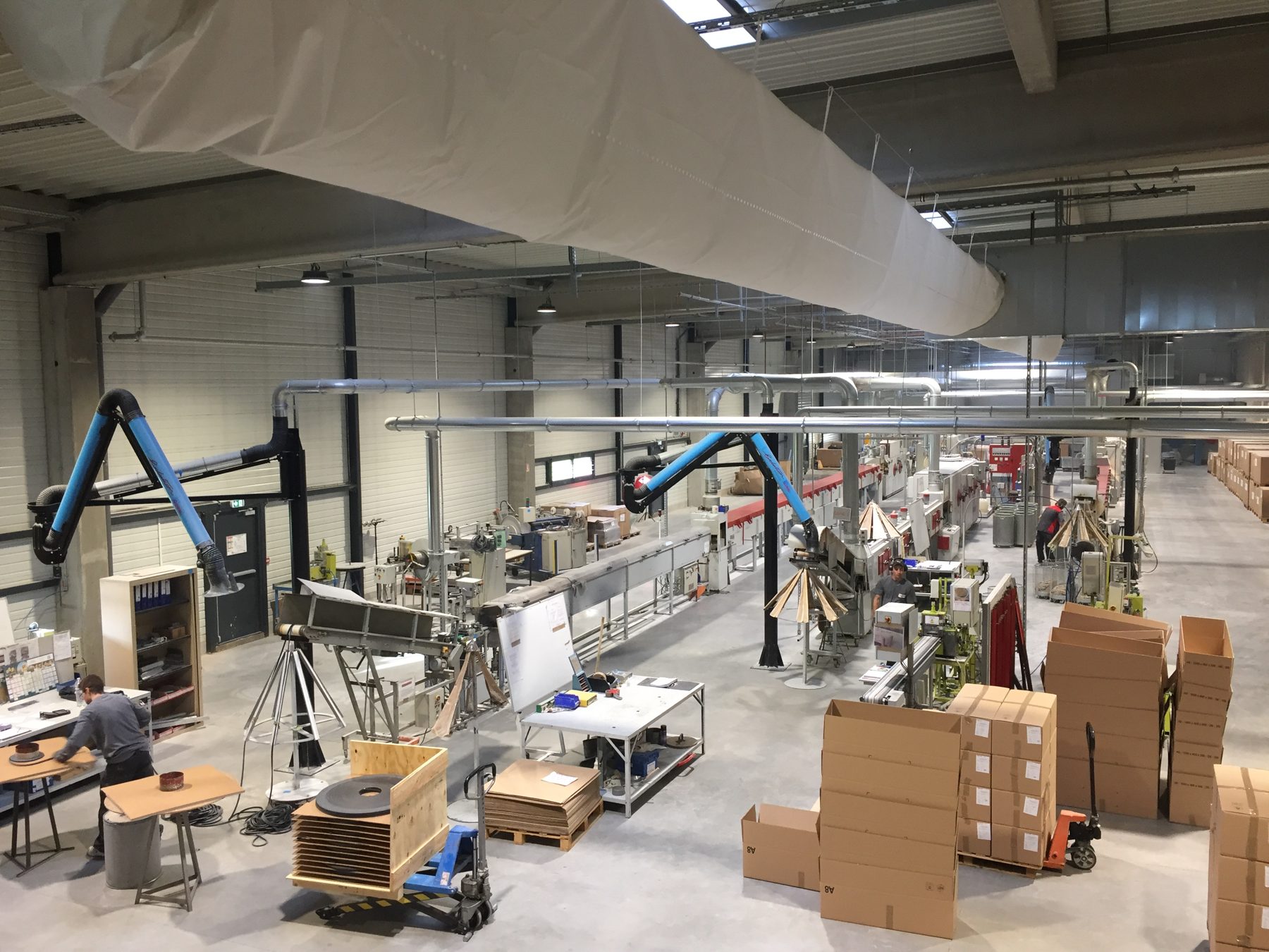 Centralised extraction system of rubber extrusion fumes and mixing dust, project photo 15