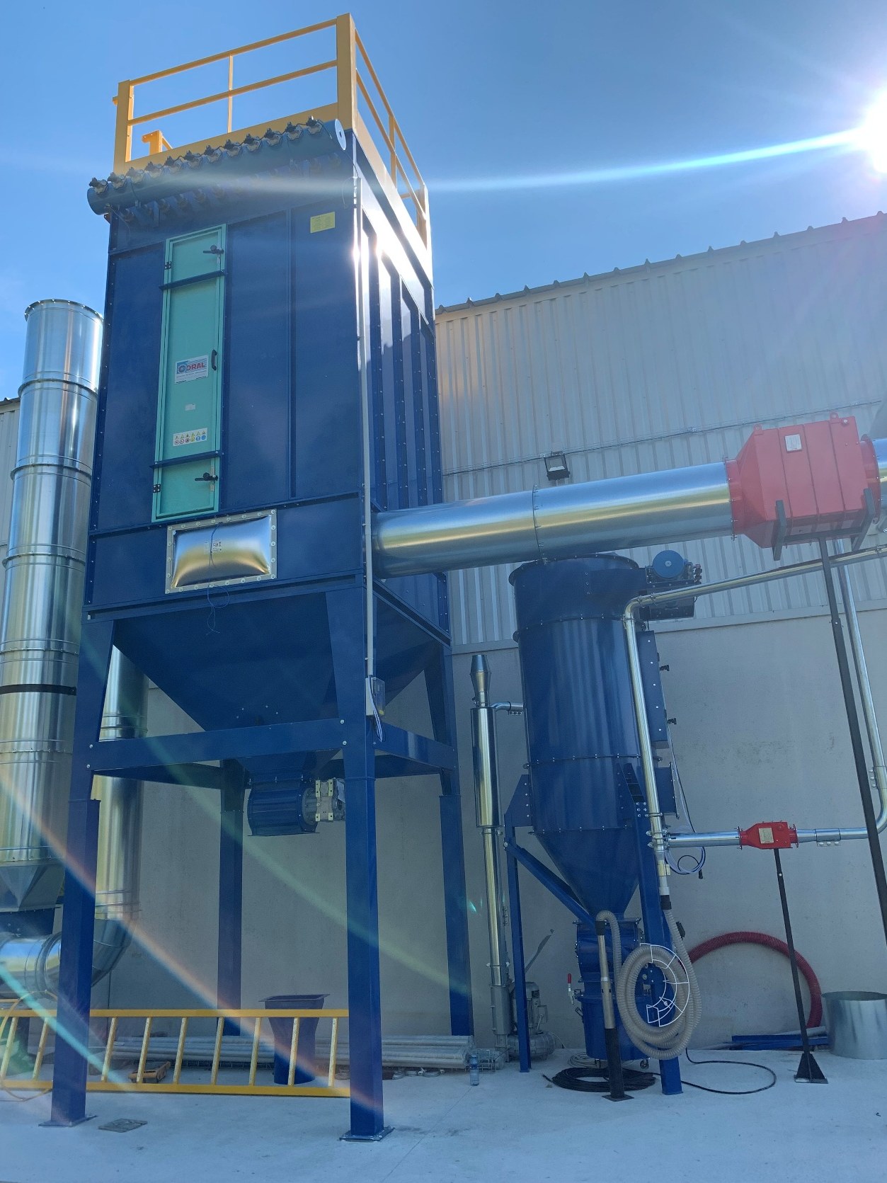 ATEX system for wooden formwork for a cement works and a vacuum cleaner system for cleaning, project photo 1