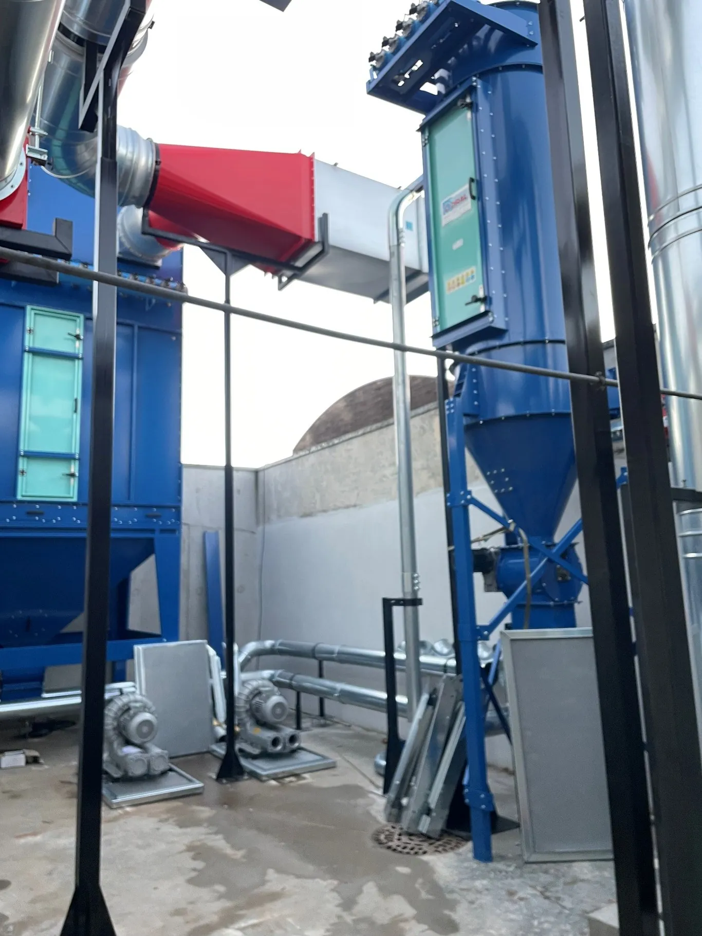 ATEX wood extraction system for municipal technical centre, project photo 1