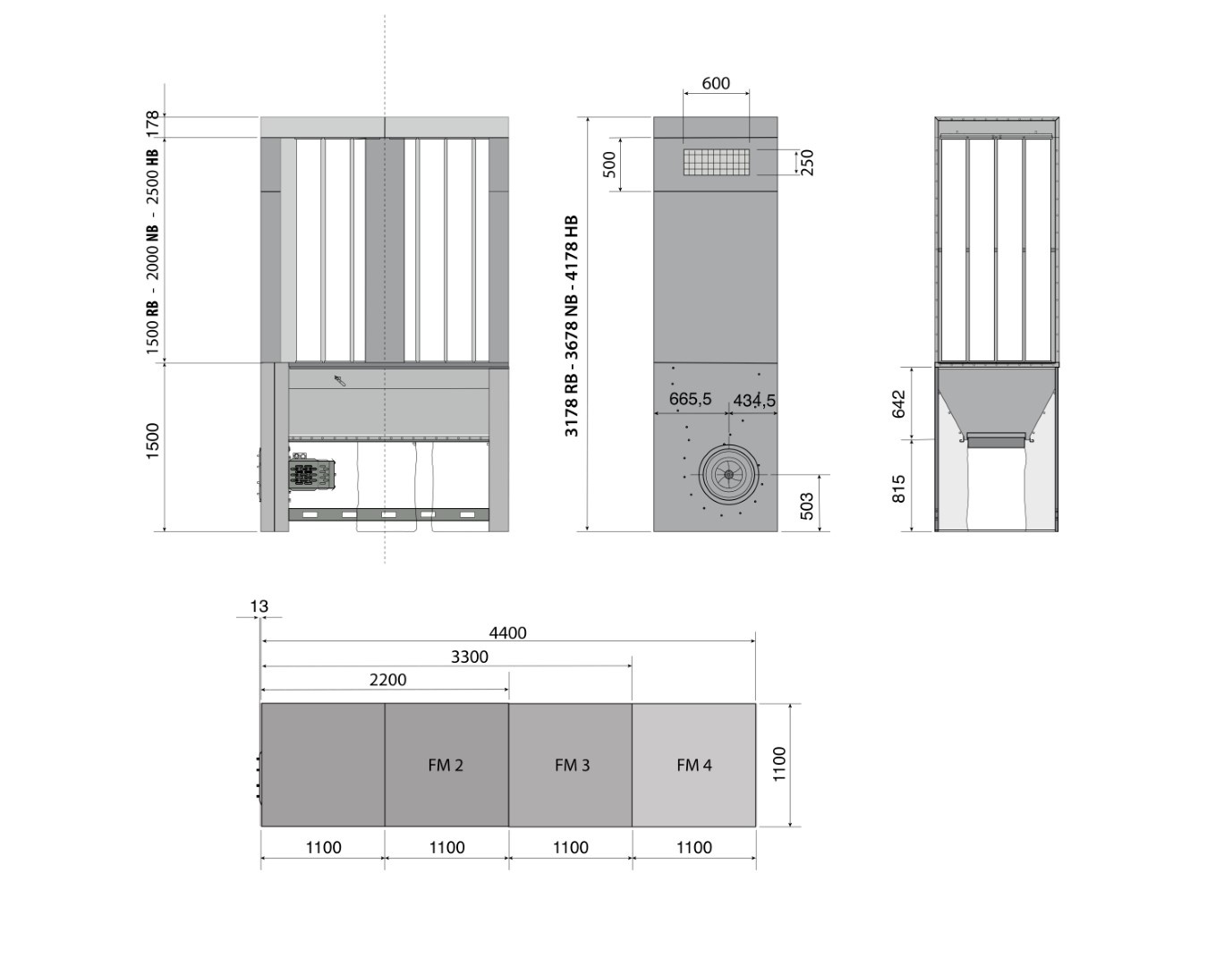Fm READY technical drawing